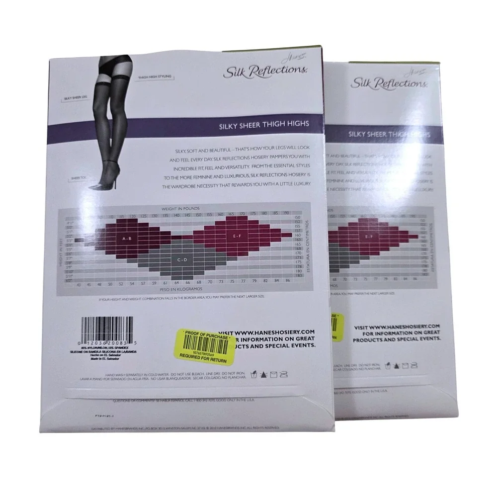 Hanes Silk Reflections Silky Sheer Thigh Highs Soft Taupe Size AB 2 Pack 720 New